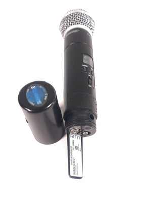 Shure ULXS4 Wireless Receiver Kit (J1: 554-590MHz) w/ Shure ULX2 Handheld Transmitter w/ SM58 Mic Capsule, ULX1 Belt Pack, (2) Antennas in Hard Carry Case
