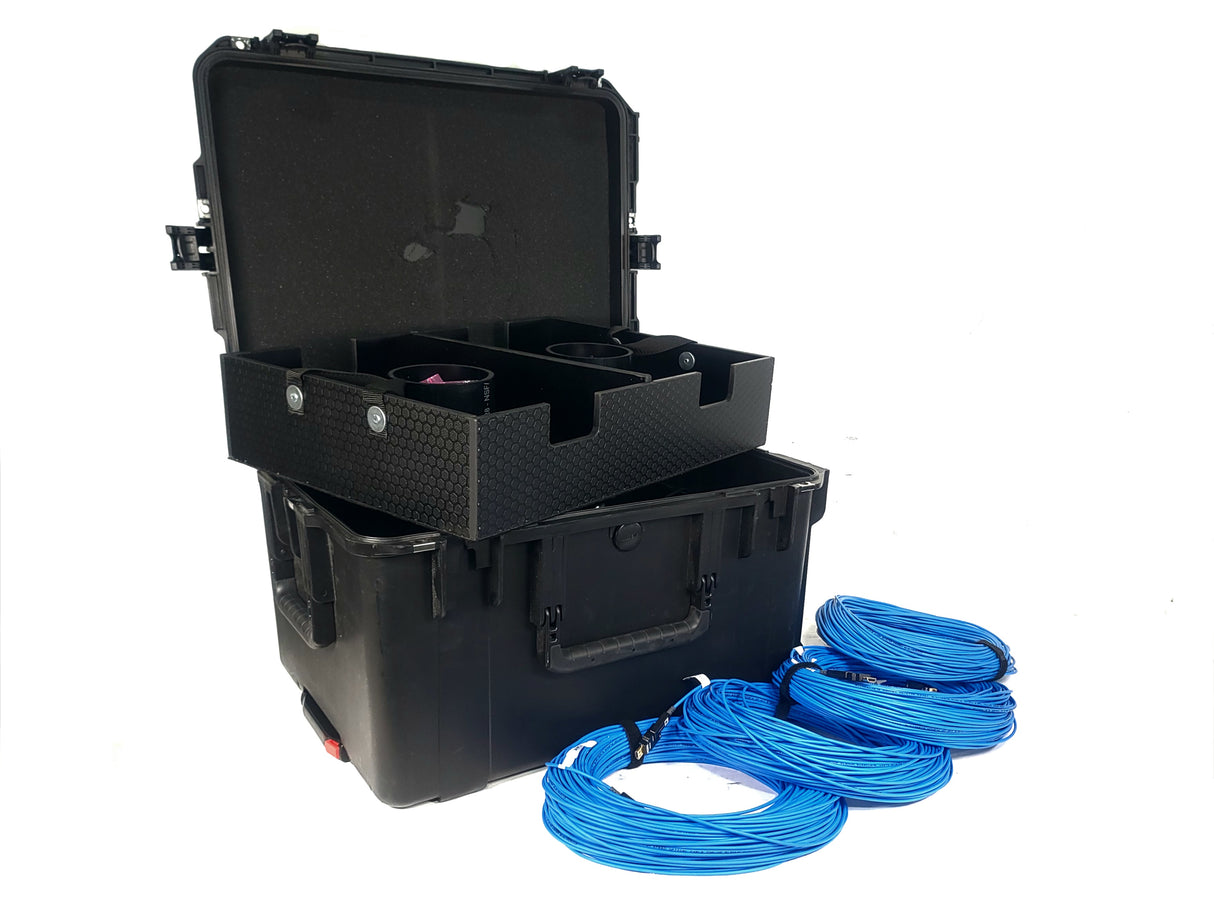 Kramer HDMI Hybrid Fiber Kit w/ Accessories in Nelson Case Corp in Pull Behind Case