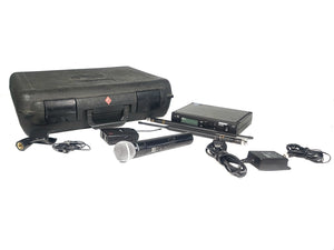 Shure ULXS4 Wireless Receiver Kit (J1: 554-590MHz) w/ Shure ULX2 Handheld Transmitter w/ SM58 Mic Capsule, ULX1 Belt Pack, (2) Antennas in Hard Carry Case