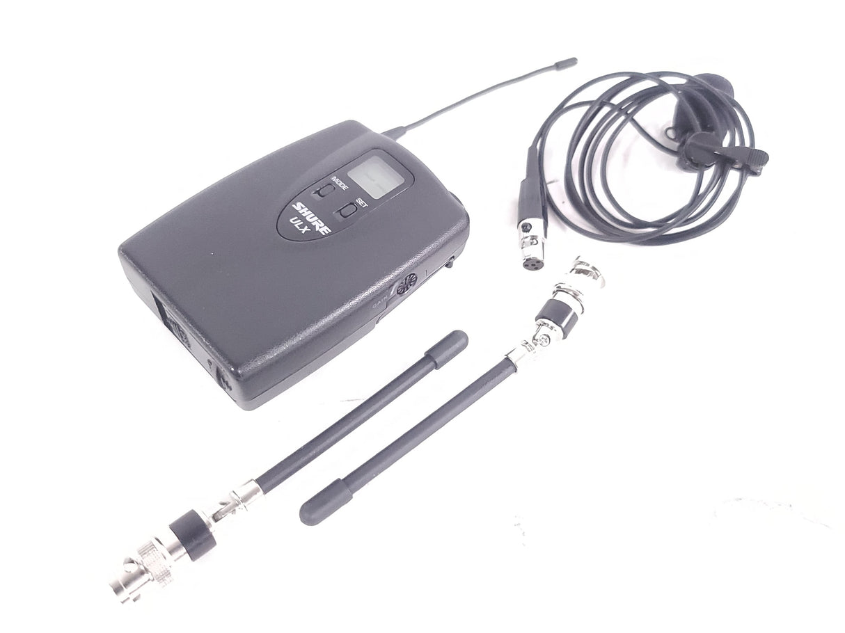 Shure ULXS4 Wireless Receiver Kit (J1: 554-590MHz) w/ ULX2 Handheld Transmitter w/ SM58 Mic Capsule, ULX1 Belt Pack, (2) Antennas, & PSU in Hard Carry Case