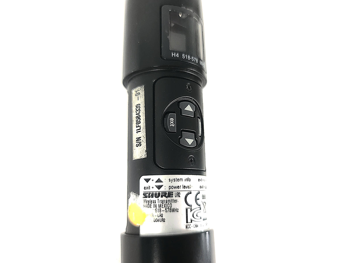 Shure UR2 Wireless Microphone (H4: 518-578 MHz) w/ Shure Beta 58A Capsule