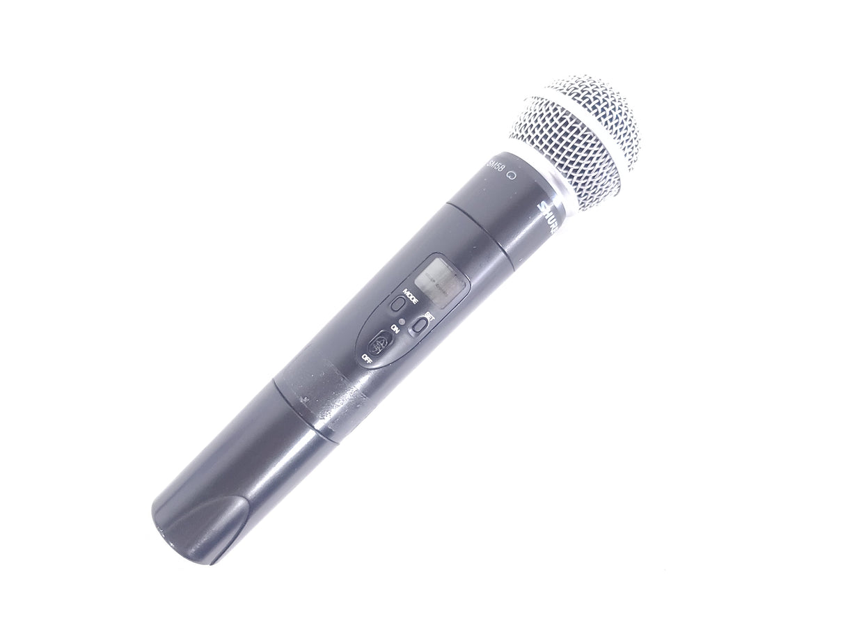 Shure ULXS4 Wireless Receiver Kit (J1: 554-590MHz) w/ ULX2 Handheld Transmitter w/ SM58 Mic Capsule, ULX1 Belt Pack, (2) Antennas, & PSU in Hard Carry Case