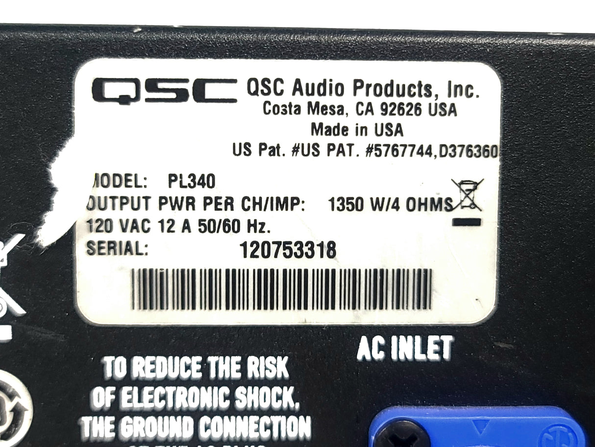 QSC PL340 Powerlight 3 Series Amplifier