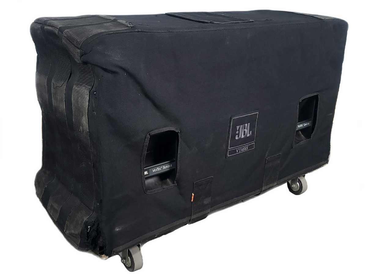 JBL VT4888 VerTec Series 3-Way Passive Line Array Speaker w/ Wheeled Dolly and Soft Cover