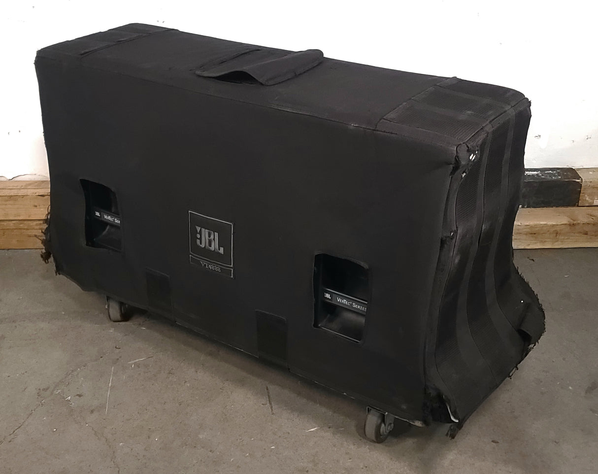 JBL VT4888 VerTec Series 3-Way Passive Line Array Speaker w/ Wheeled Dolly and Soft Cover