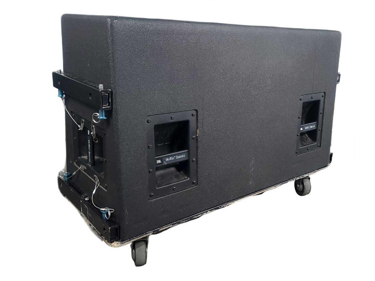 JBL VT4888 VerTec Series 3-Way Passive Line Array Speaker w/ Wheeled Dolly and Soft Cover