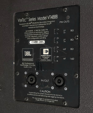 JBL VT4888 VerTec Series 3-Way Passive Line Array Speaker w/ Wheeled Dolly and Soft Cover