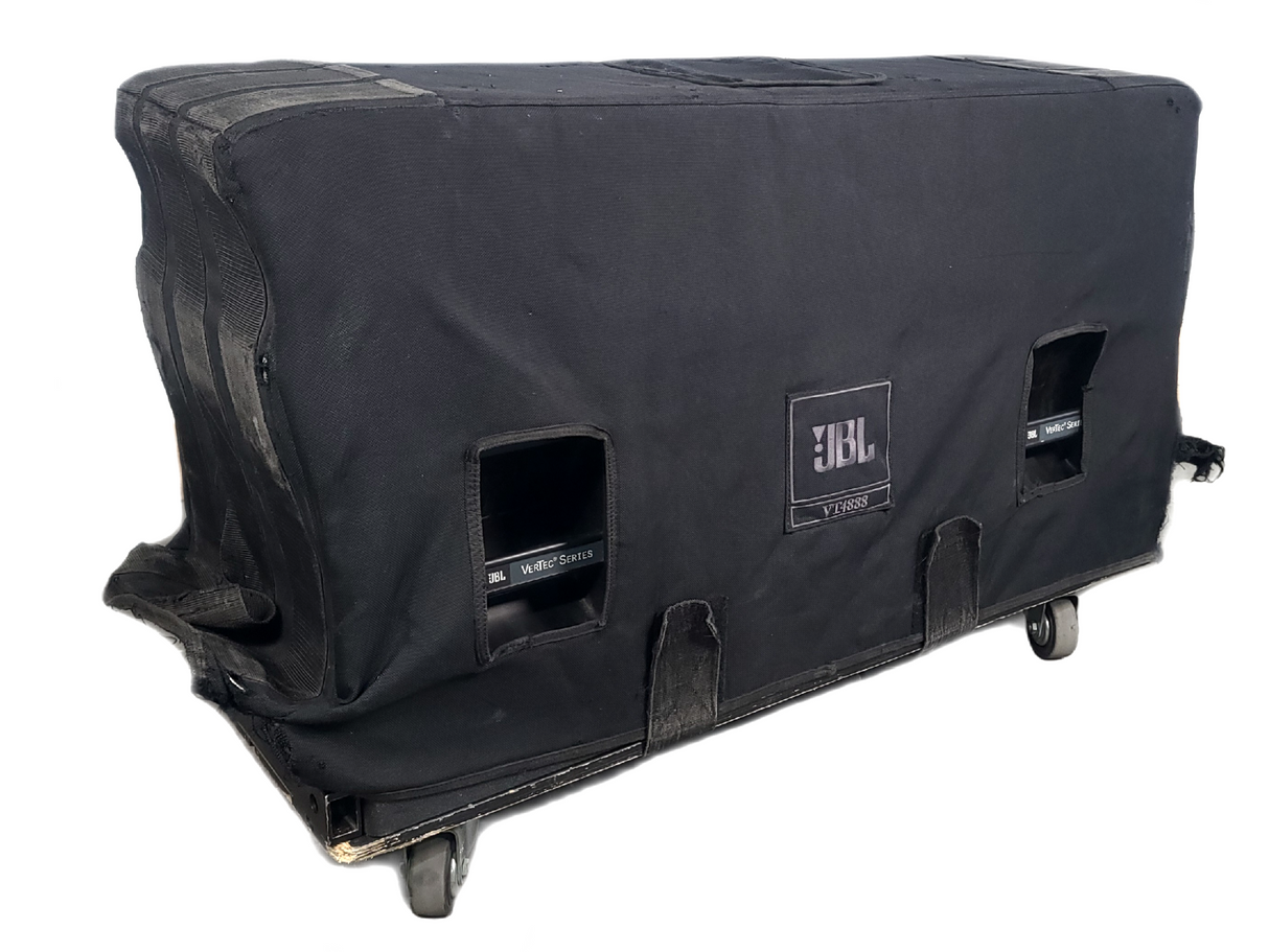 JBL VT4888 VerTec Series 3-Way Passive Line Array Speaker w/ Wheeled Dolly and Soft Cover