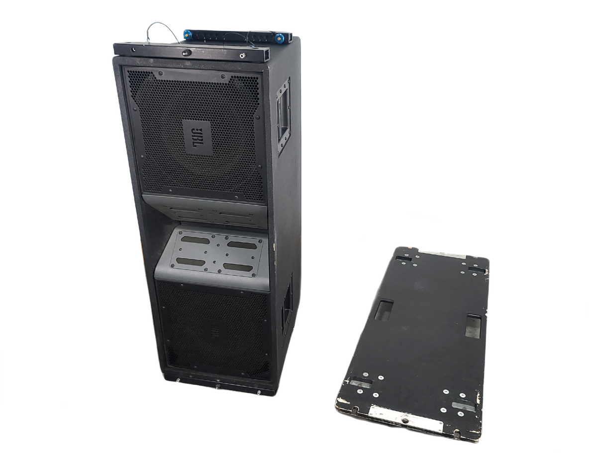 JBL VT4888 VerTec Series 3-Way Passive Line Array Speaker w/ Wheeled Dolly and Soft Cover