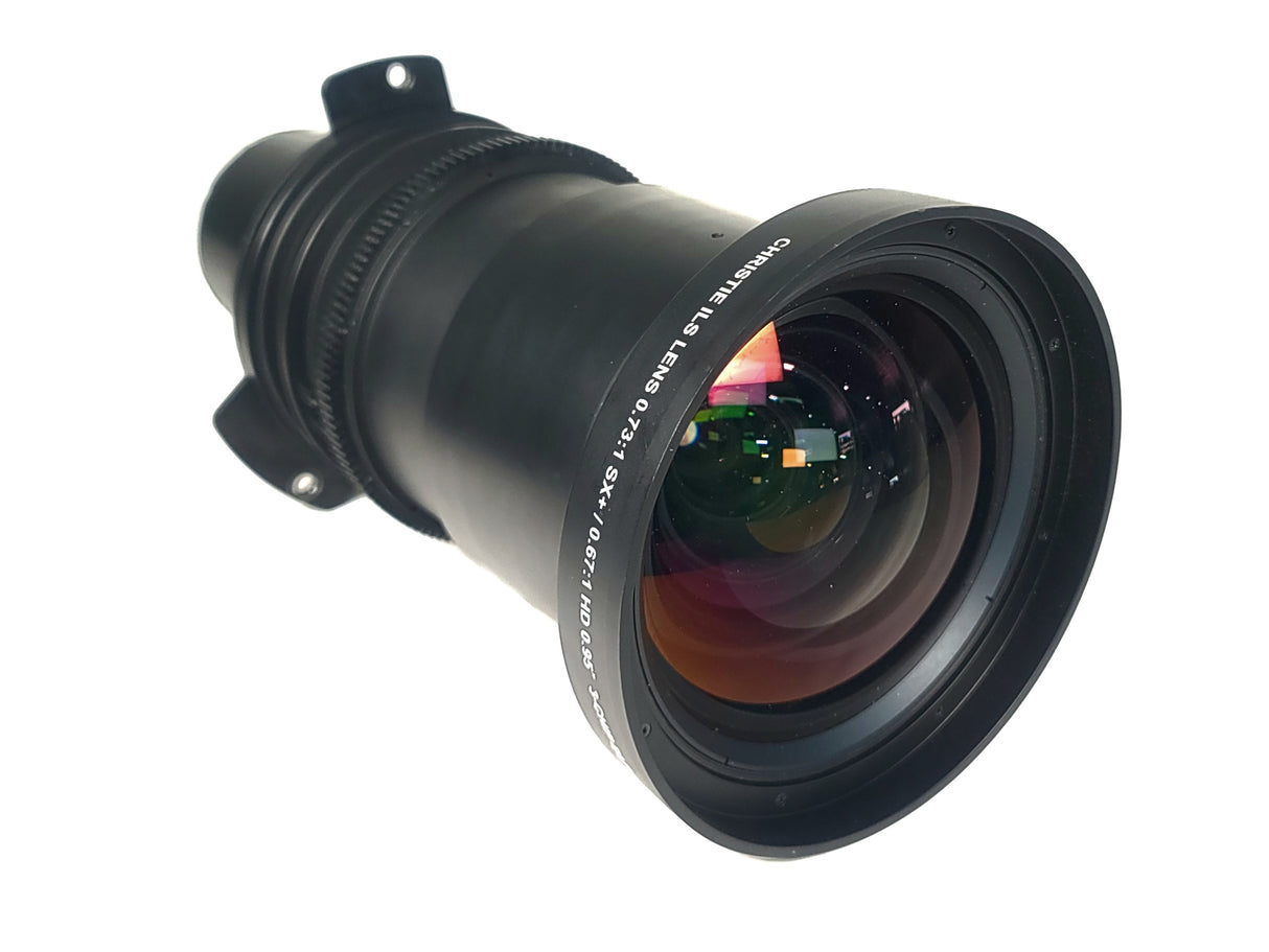 Christie 118-100110-XX ILS 3-Chip DLP Fixed Projector Lens, 0.73:1 SX+/ 0.67:1 HD 0.95" In Hard Carry Case