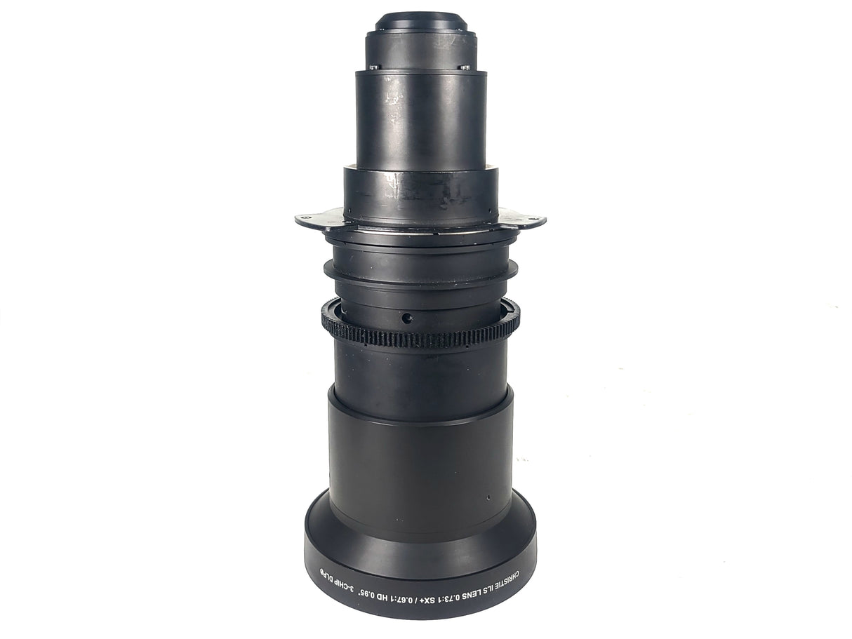 Christie 118-100110-XX ILS 3-Chip DLP Fixed Projector Lens, 0.73:1 SX+/ 0.67:1 HD 0.95" In Hard Carry Case