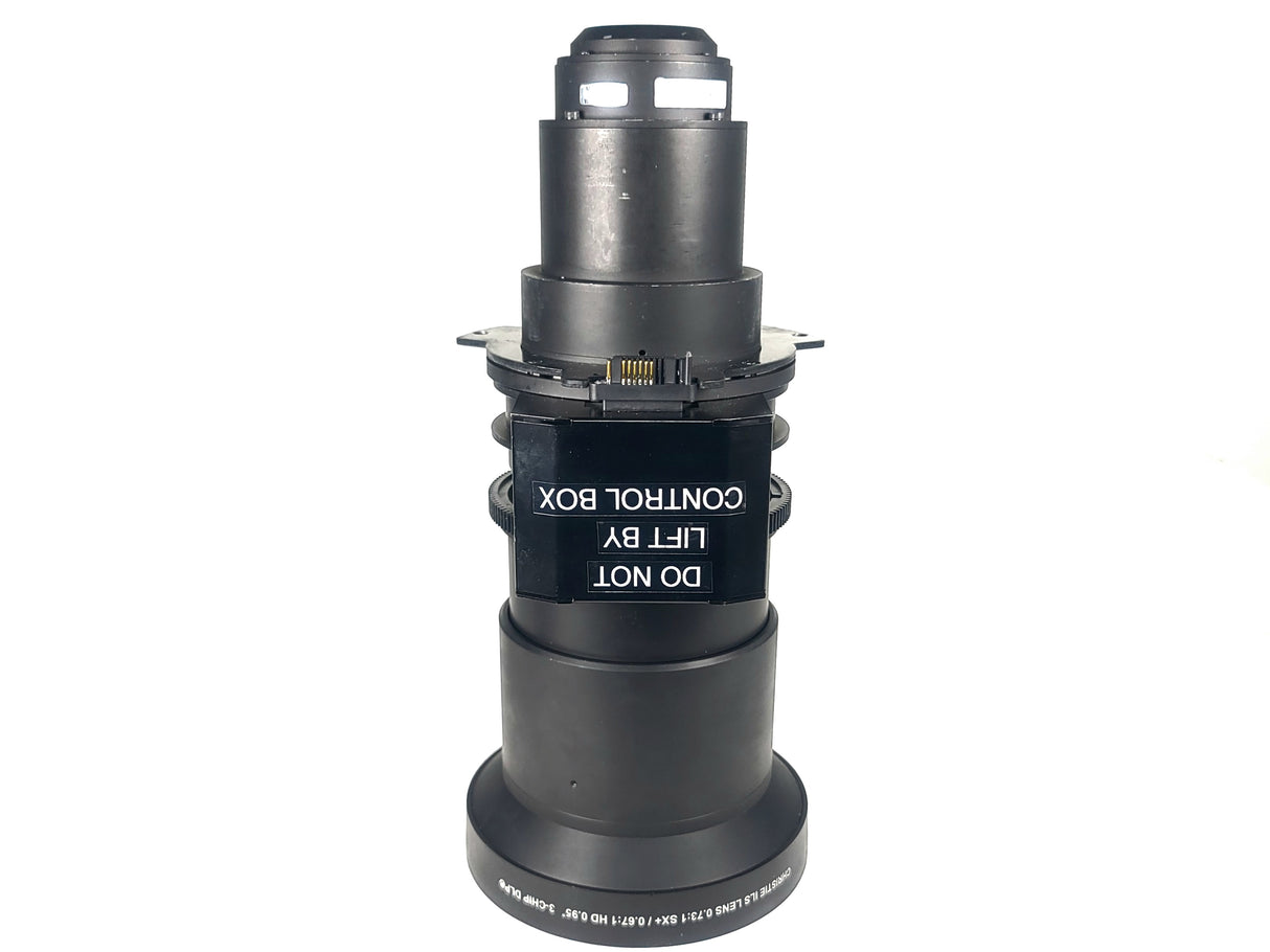 Christie 118-100110-XX ILS 3-Chip DLP Fixed Projector Lens, 0.73:1 SX+/ 0.67:1 HD 0.95" In Hard Carry Case