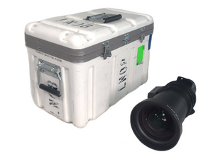 Christie 118-100110-XX ILS 3-Chip DLP Fixed Projector Lens, 0.73:1 SX+/ 0.67:1 HD 0.95" In Hard Carry Case