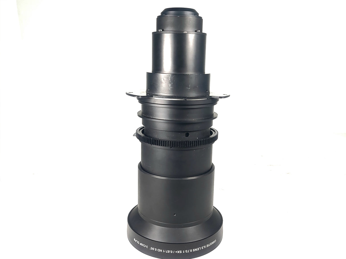 Christie 118-100110-XX ILS 3-Chip DLP Fixed Projector Lens, 0.73:1 SX+/ 0.67:1 HD 0.95" In Hard Carry Case
