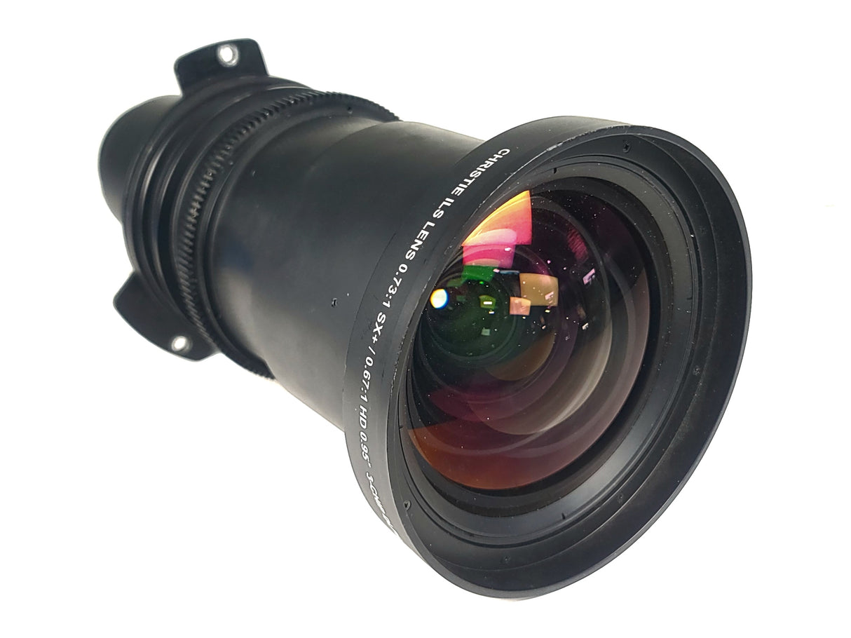 Christie 118-100110-XX ILS 3-Chip DLP Fixed Projector Lens, 0.73:1 SX+/ 0.67:1 HD 0.95" In Hard Carry Case