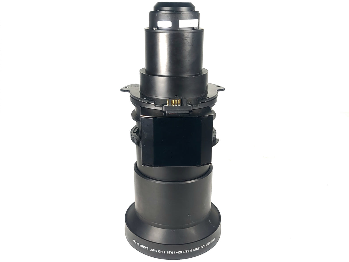 Christie 118-100110-XX ILS 3-Chip DLP Fixed Projector Lens, 0.73:1 SX+/ 0.67:1 HD 0.95" In Hard Carry Case