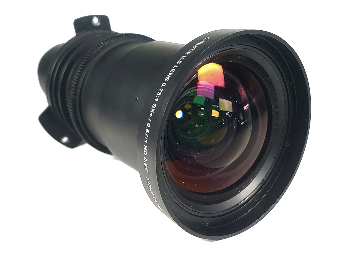 Christie 118-100110-XX ILS 3-Chip DLP Fixed Projector Lens, 0.73:1 SX+/ 0.67:1 HD 0.95" In Hard Carry Case