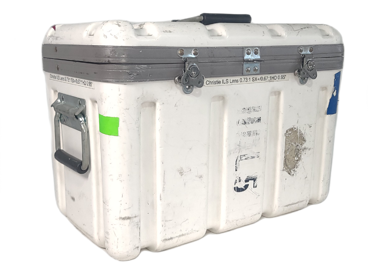 Christie 118-100110-XX ILS 3-Chip DLP Fixed Projector Lens, 0.73:1 SX+/ 0.67:1 HD 0.95" In Hard Carry Case