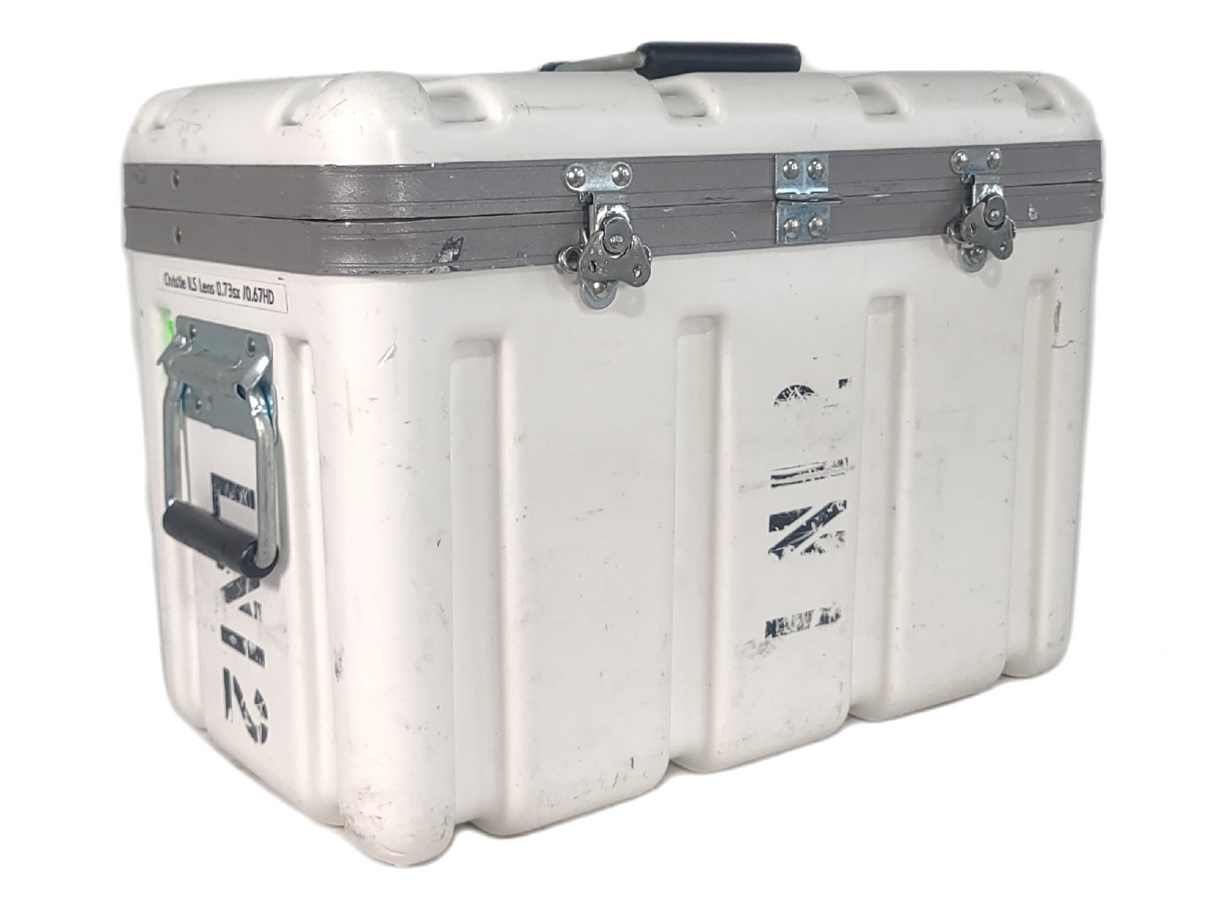 Christie 118-100110-XX ILS 3-Chip DLP Fixed Projector Lens, 0.73:1 SX+/ 0.67:1 HD 0.95" In Hard Carry Case