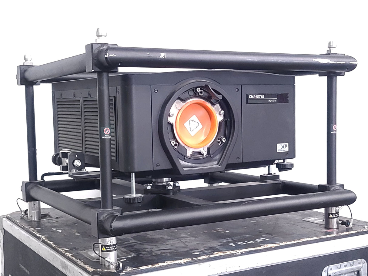 Christie HD6K-M 6,600 Lumens 1080P HD Conference Room Projector (Lamp Hours 1248 & 1248) [NO LENSES] in Wheeled Road Case