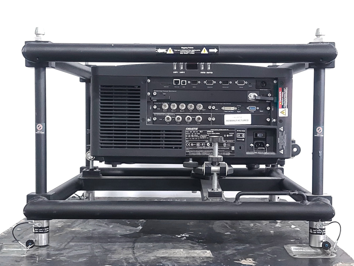 Christie HD6K-M 6,600 Lumens 1080P HD Conference Room Projector (Lamp Hours 1248 & 1248) [NO LENSES] in Wheeled Road Case