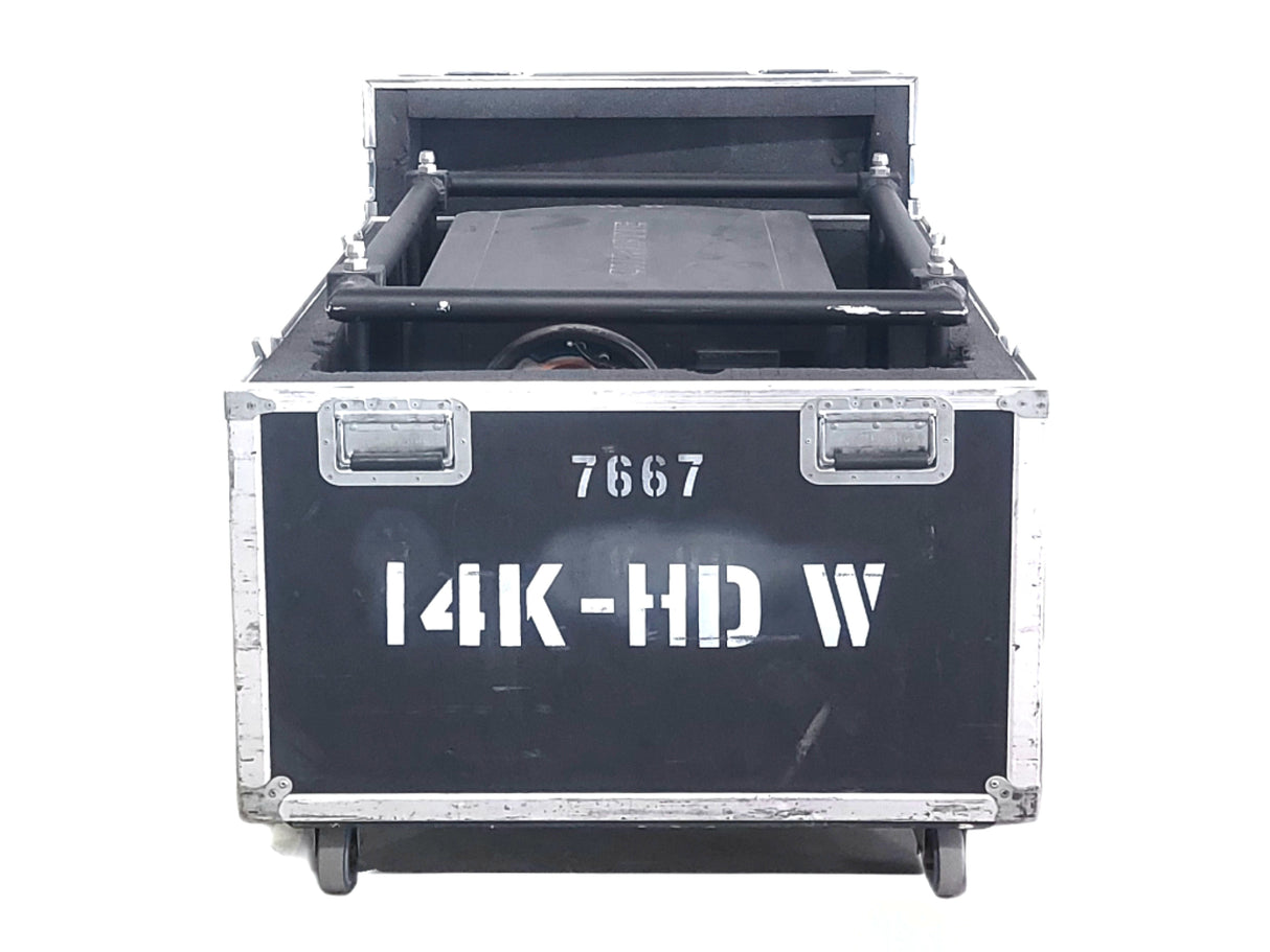 Christie HD6K-M 6,600 Lumens 1080P HD Conference Room Projector (Lamp Hours 1248 & 1248) [NO LENSES] in Wheeled Road Case