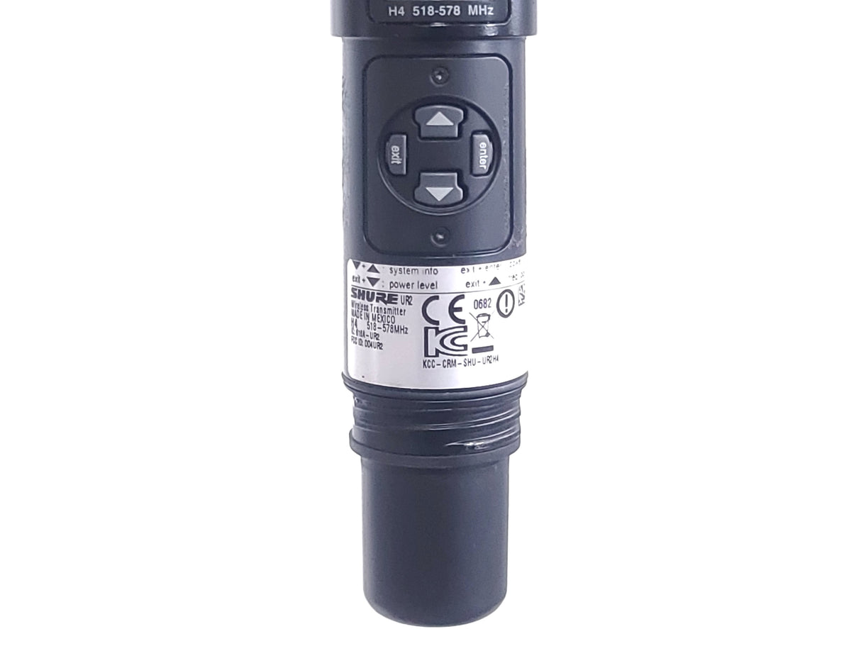 Shure UR2-H4 Wireless Handheld Transmitter w/ Shure Beta 58A Capsule (H4: 518-578 MHz)