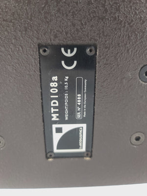 L-Acoustics MTD108a Passive 2-way Coaxial Loudspeaker w/ ETR8 Adjustable U Bracket