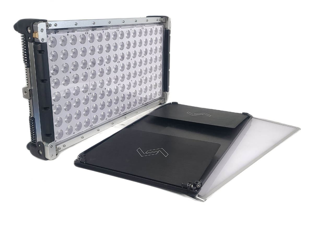 Cream Source Vortex8 2x1 RGBW 650W LED Light w/ Mount, Diffuser, Jumper Cable & Barn Doors
