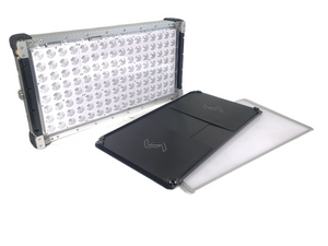 Cream Source Vortex8 2x1 RGBW 650W LED Light w/ Mount, Diffuser, Jumper Cable & Barn Doors