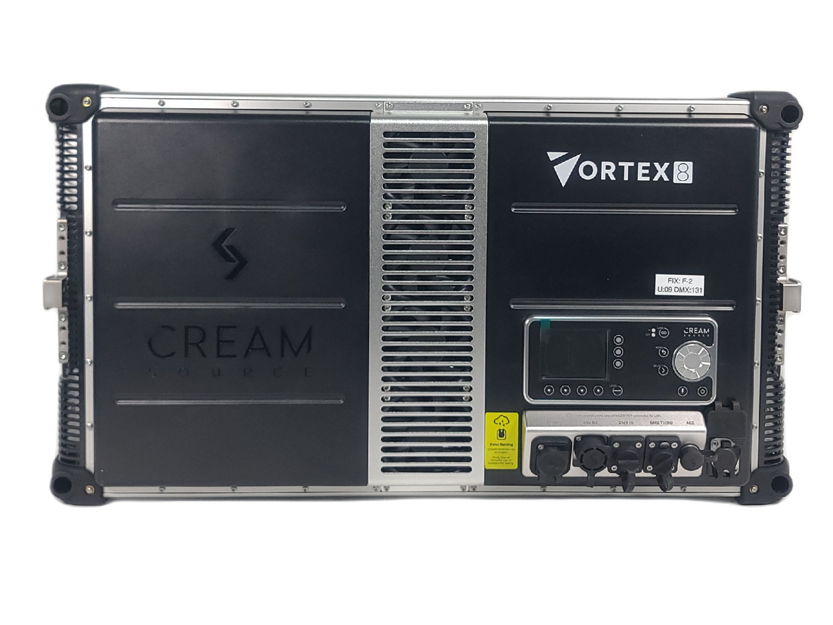 Cream Source Vortex8 2x1 RGBW 650W LED Light w/ Mount, Diffuser, Jumper Cable & Barn Doors