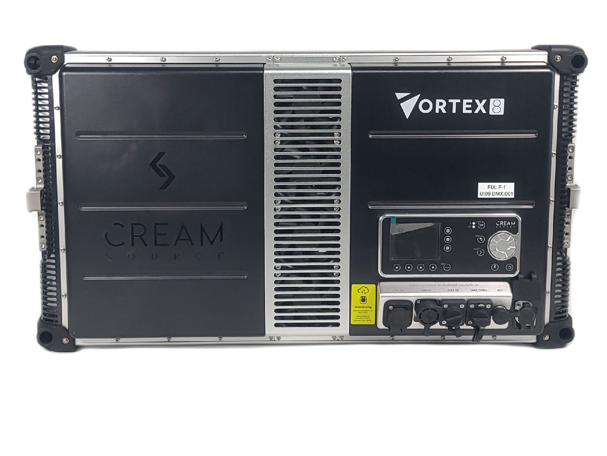 Cream Source Vortex8 2x1 RGBW 650W LED Light w/ Mount, Diffuser, Jumper Cable & Barn Doors