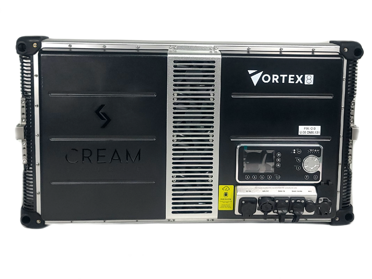 Cream Source Vortex8 2x1 RGBW 650W LED Light w/ Mount, Diffuser, Jumper Cable & Barn Doors