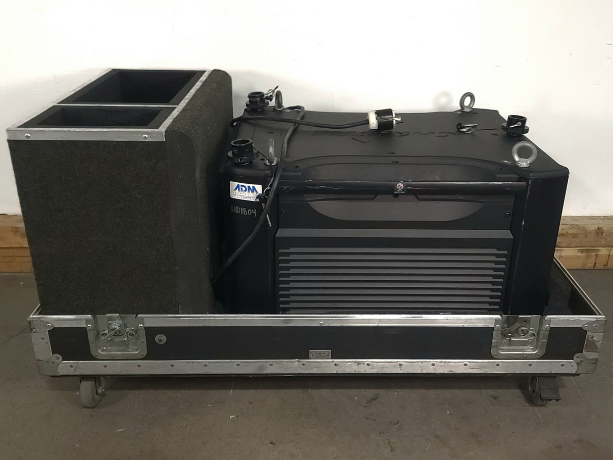 Christie Roadster HD18K 1080 HD 18000 Lumens 3-Chip DLP Digital Projector (Lamp Hours 562) in Wheeled Road Case (NO LENS)