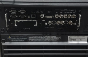 Christie Roadster HD12K 1080 HD 12000 Lumens 3-Chip DLP Digital Projector (Lamp Hours 686) w/ (2) Mounting Brackets, Remote and PSU Cable in Wheeled Road Case