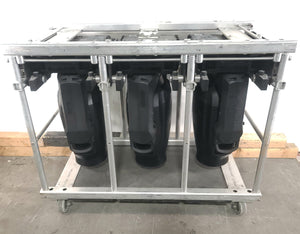 (3) Martin Viper Wash DX Moving Head Lights w/ Accessories in Steel Road Cage