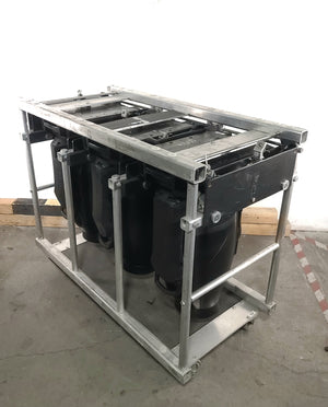 (3) Martin Viper Wash DX Moving Head Lights w/ Accessories in Steel Road Cage