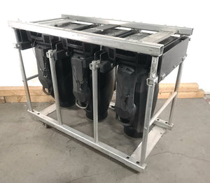 (3) Martin Viper Wash DX Moving Head Lights w/ Accessories in Steel Road Cage