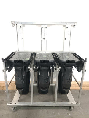 (3) Martin Viper Wash DX Moving Head Lights w/ Accessories in Steel Road Cage