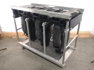 (3) Martin Viper Wash DX Moving Head Lights w/ Accessories in Steel Road Cage