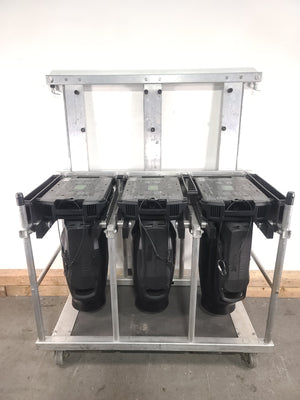 (3) Martin Viper Wash DX Moving Head Lights w/ Accessories in Steel Road Cage