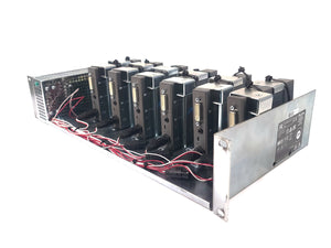 (6) AJA ROI-DVI Converters in Custom Power Rack Unit