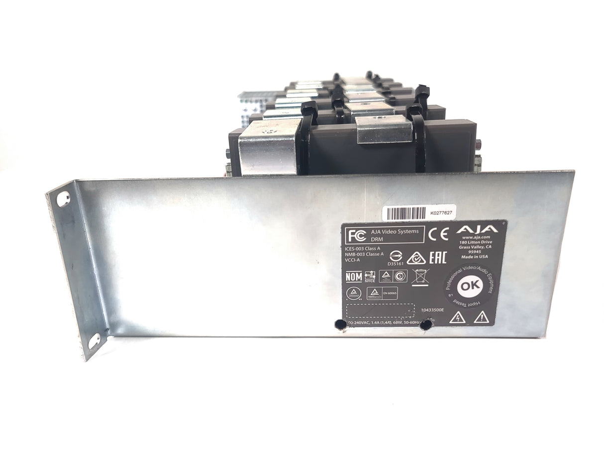 (6) AJA ROI-DVI Converters in Custom Power Rack Unit