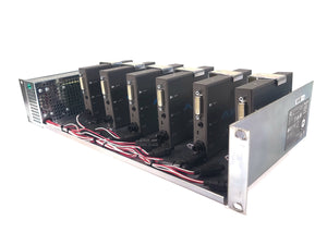 (6) AJA ROI-DVI Converters in Custom Power Rack Unit
