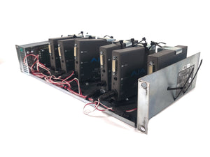 (6) AJA ROI-DVI Converters in Custom Power Rack Unit