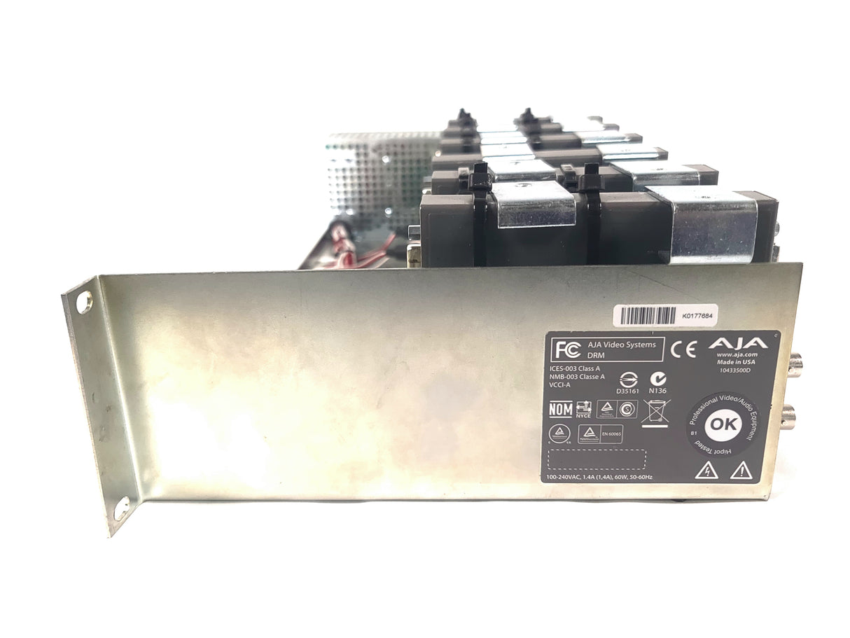 (6) AJA ROI-DVI Converters in Custom Power Rack Unit