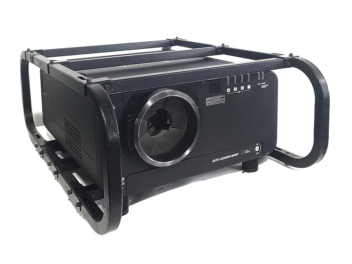 Panasonic PT-DZ12000U 12,000 Lumens WUXGA 3-Chip DLP Projector (Lamp Hours 1: 59, 2: 59, 3: 59, 4: 599) [NO LENS] in Wheeled Road Case