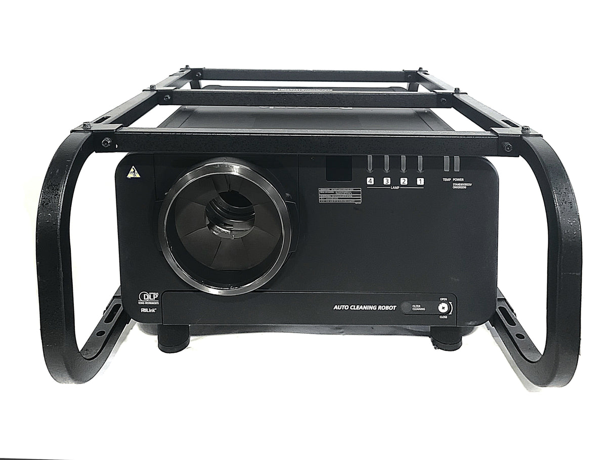 Panasonic PT-DZ12000U 12,000 Lumens WUXGA 3-Chip DLP Projector (Lamp Hours 1: 59, 2: 59, 3: 59, 4: 599) [NO LENS] in Wheeled Road Case