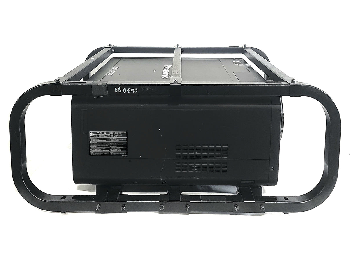 Panasonic PT-DZ12000U 12,000 Lumens WUXGA 3-Chip DLP Projector (Lamp Hours 1: 59, 2: 59, 3: 59, 4: 599) [NO LENS] in Wheeled Road Case