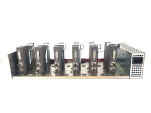 (6) AJA ROI-DVI Converters in Custom Power Rack Unit